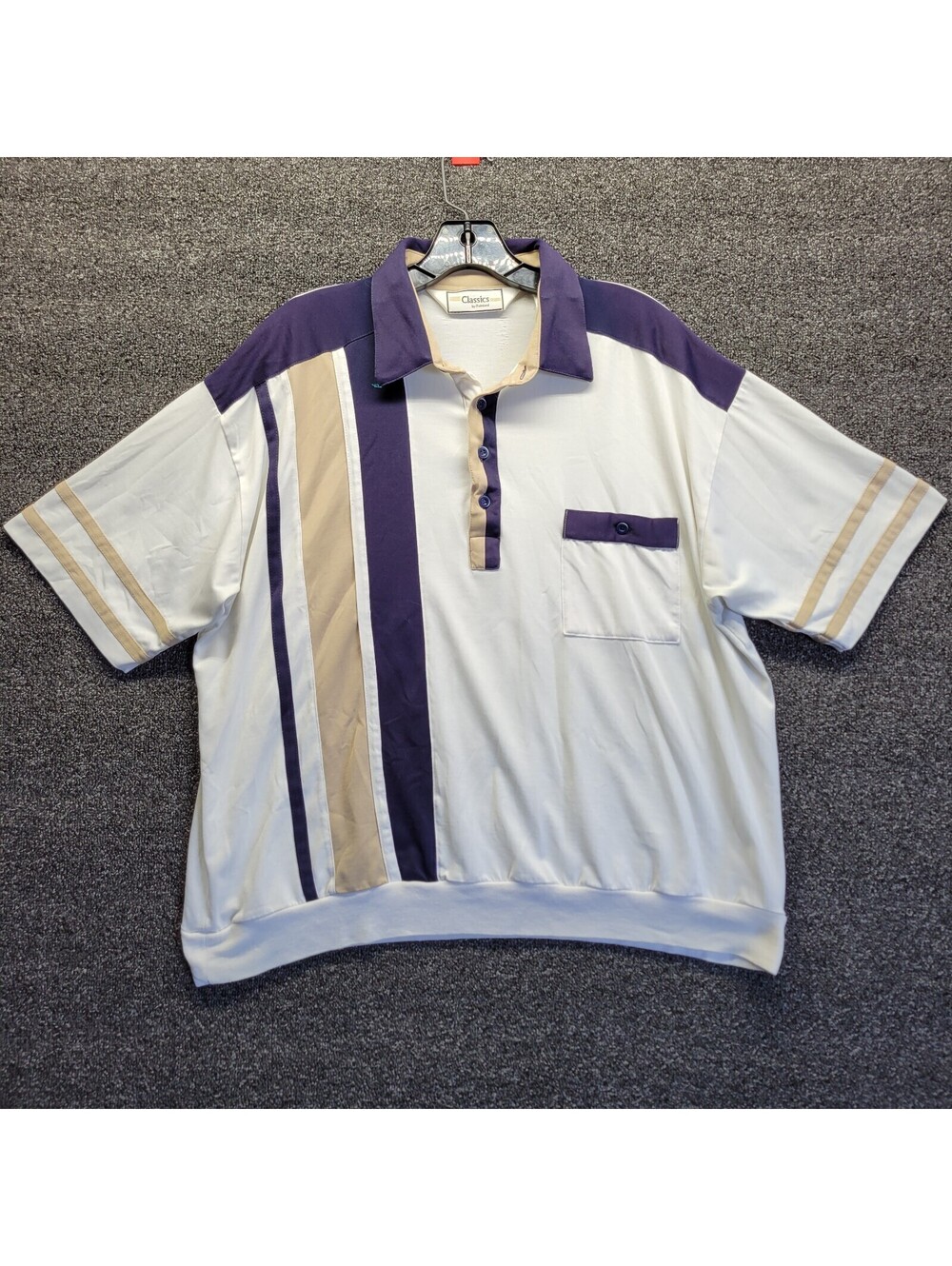 VTG Classics by Palmland Multicolor Banded Waist Polo Shirt Estimated Large